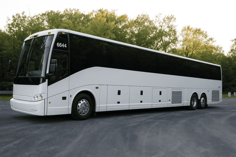 exterior of Yucaipa Charter Bus coach bus