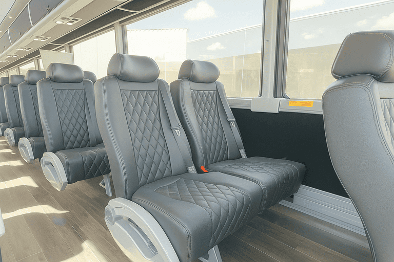 interior of Yucaipa Charter Bus charter bus