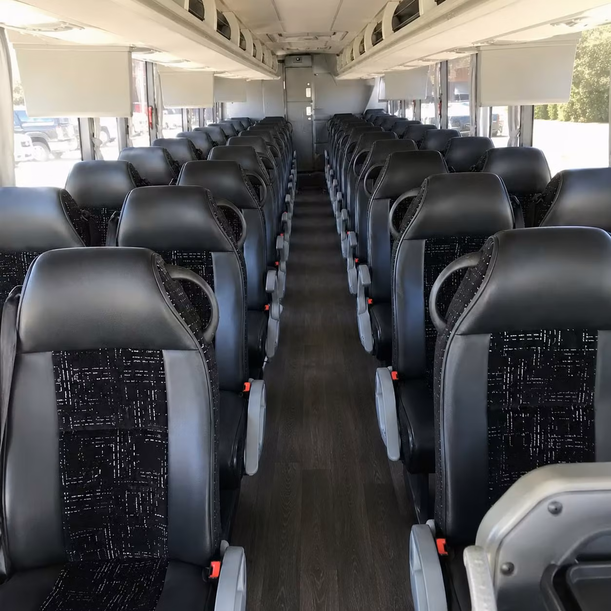 56 passenger charter bus interior
